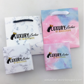 Wholesale Black Cardboard Packaging Gift Boxes with Custom Paper Wig Hair Extension Magnetic Closure Package